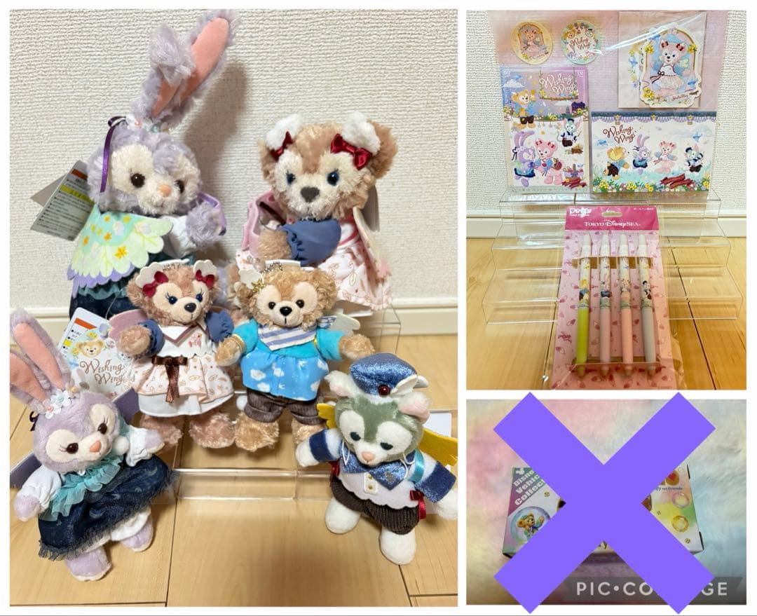 ディズニー ウィッシングウィングス ぬいぐるみ バッジ 文具 8点セット ぬいぐるみバッジ(ウィッシングウィングスグッズ)| キャステル