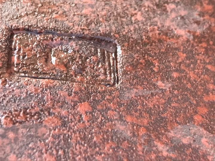 盆栽鉢　希少時代赤色梨皮切り足長方盆栽鉢山野草サボテン植木鉢