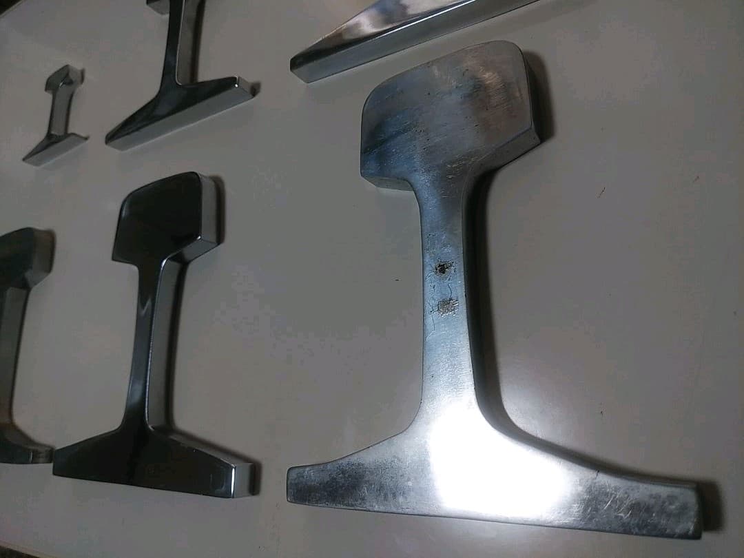 鉄道カットレールメッキ文鎮　6個セット