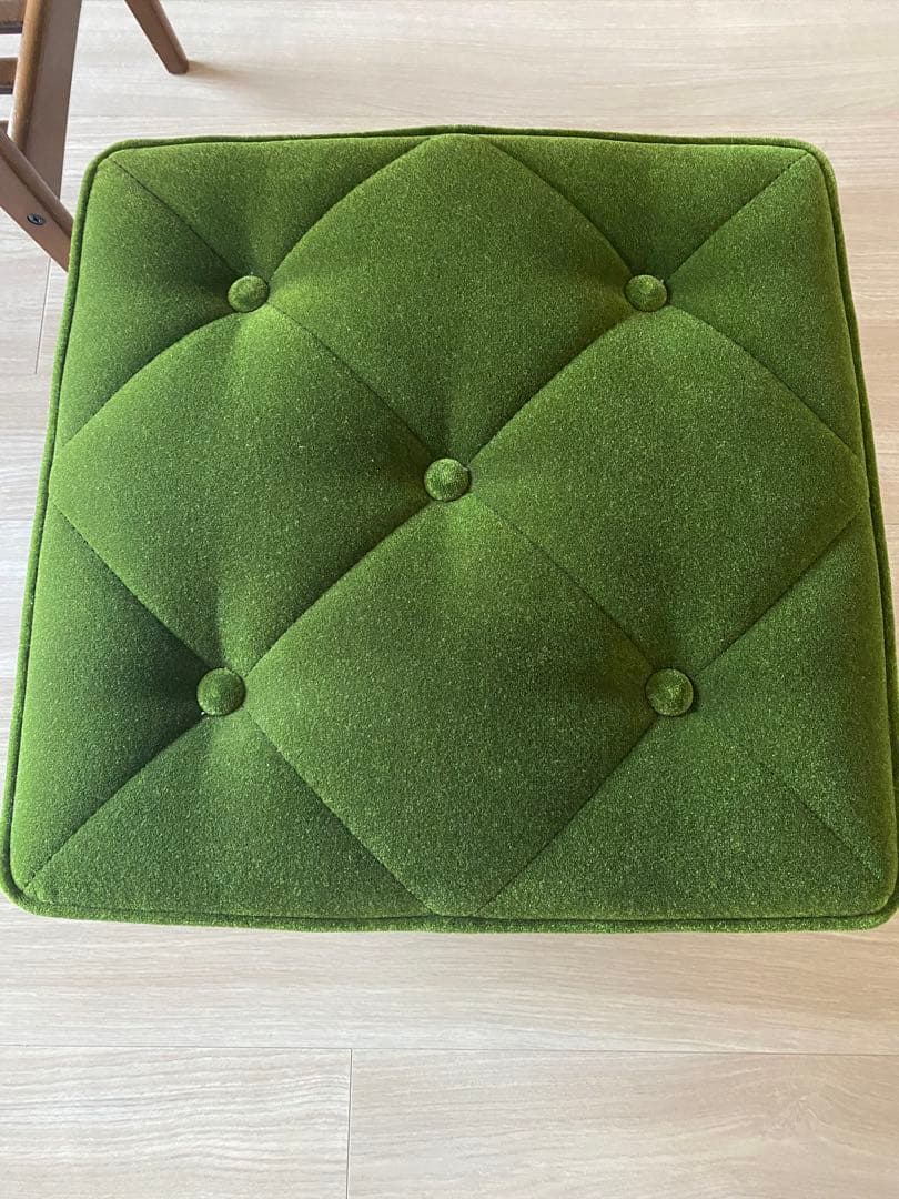 美品 値下げ【カリモク60】オットマン X36206 モケットグリーン