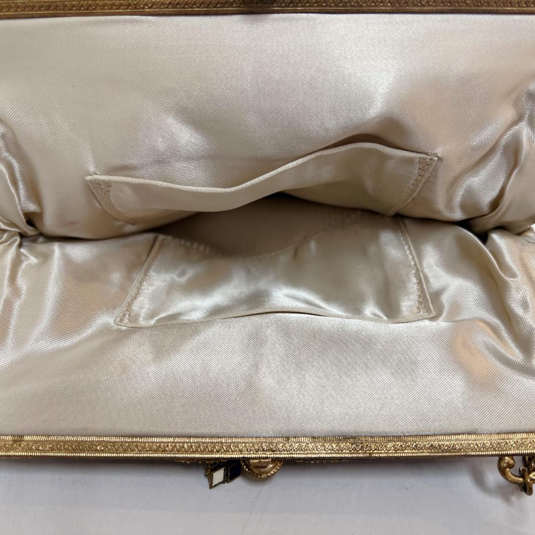 プチポワン刺繍　パーティーバッグ