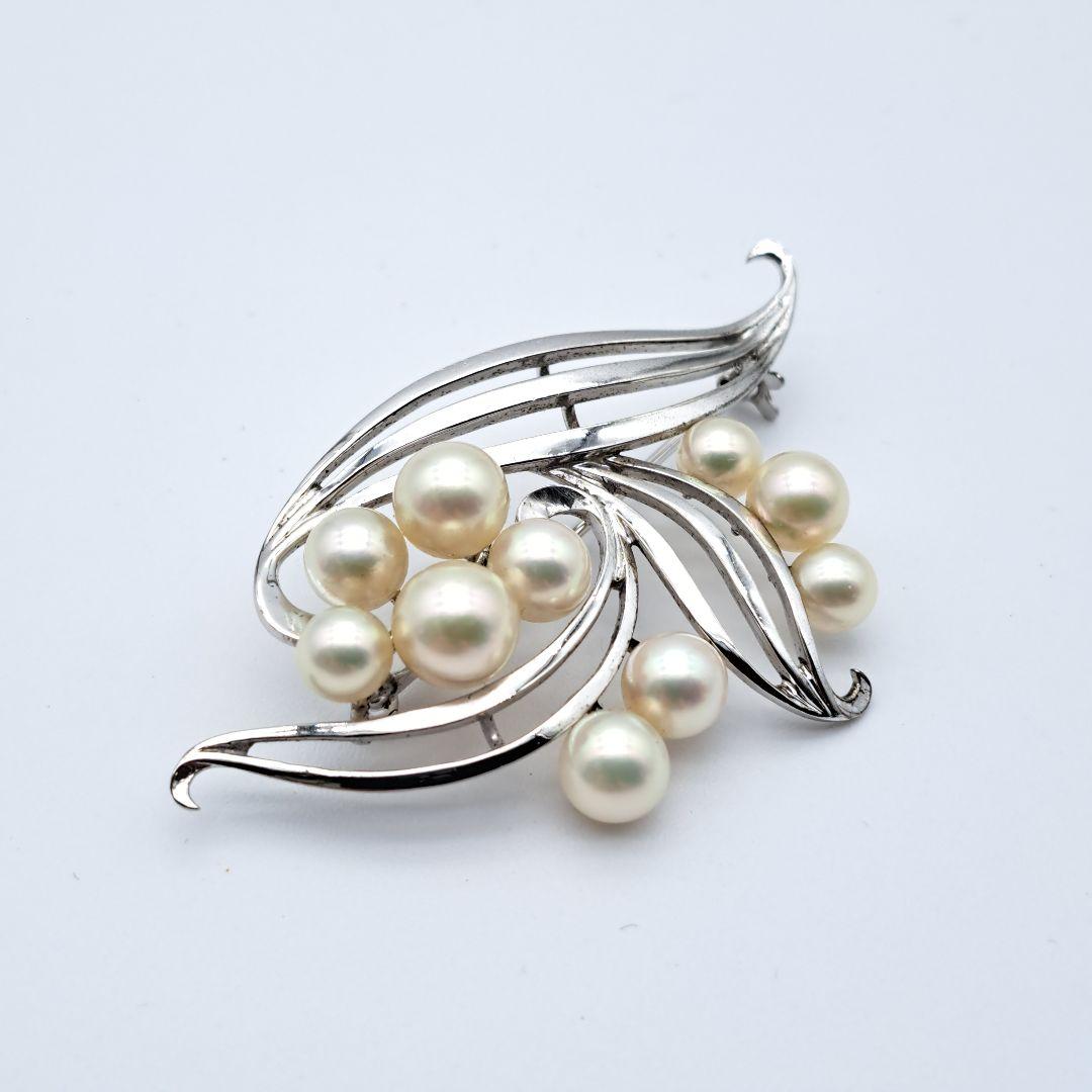 MIKIMOTO ミキモト ブローチ パール SVシルバー MIKIMOTO ミキモト SV
