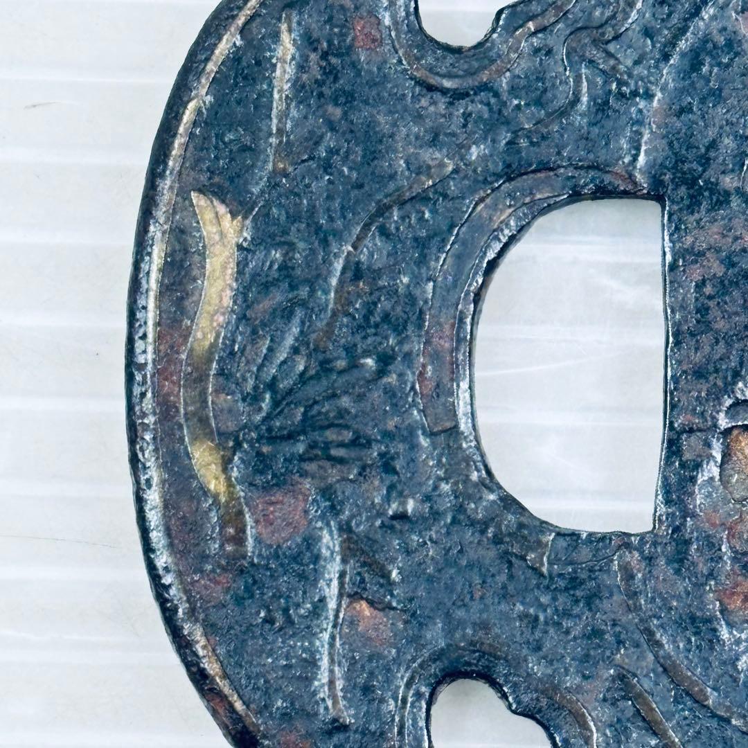 刀装具　鍔　平安城　当時物　骨董　 刀鍔　 時代武具