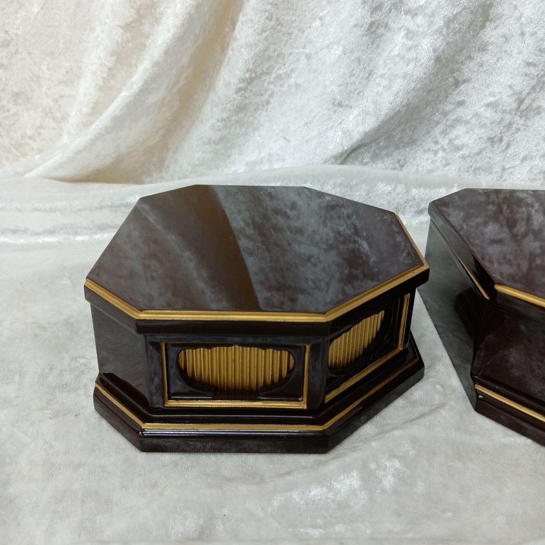 美品 輪島塗 八角形漆器 台座2個セット