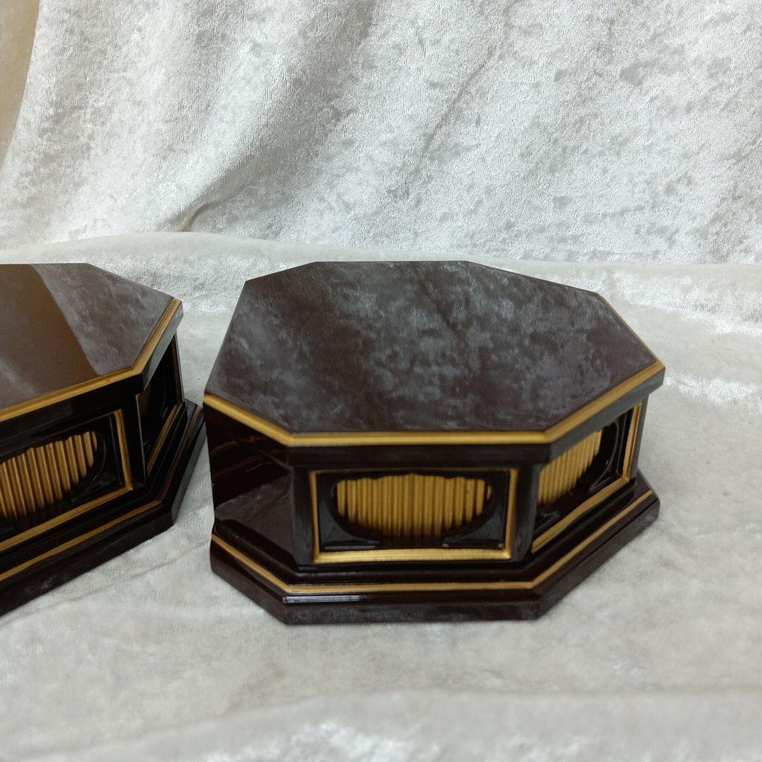 美品 輪島塗 八角形漆器 台座2個セット