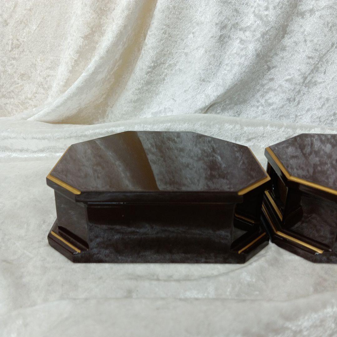 美品 輪島塗 八角形漆器 台座2個セット