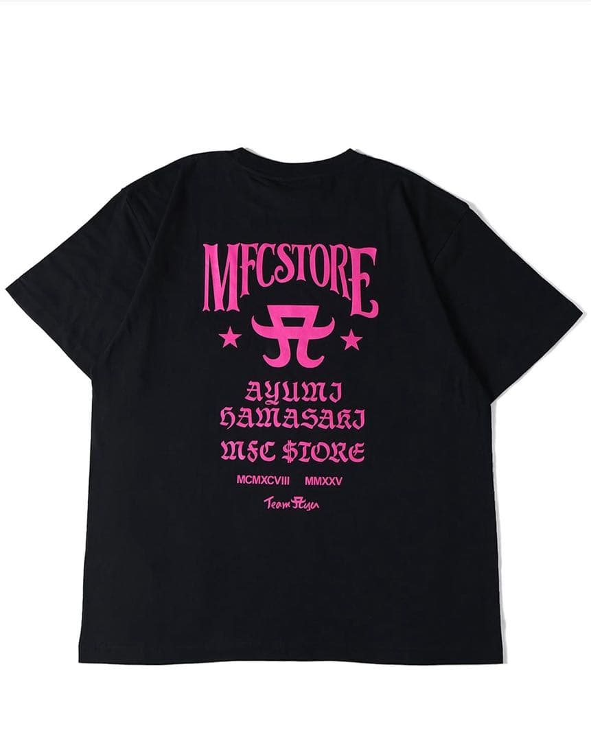 最終値下げ】浜崎あゆみ× MFC STORE限定Tシャツブラック× ピンクM