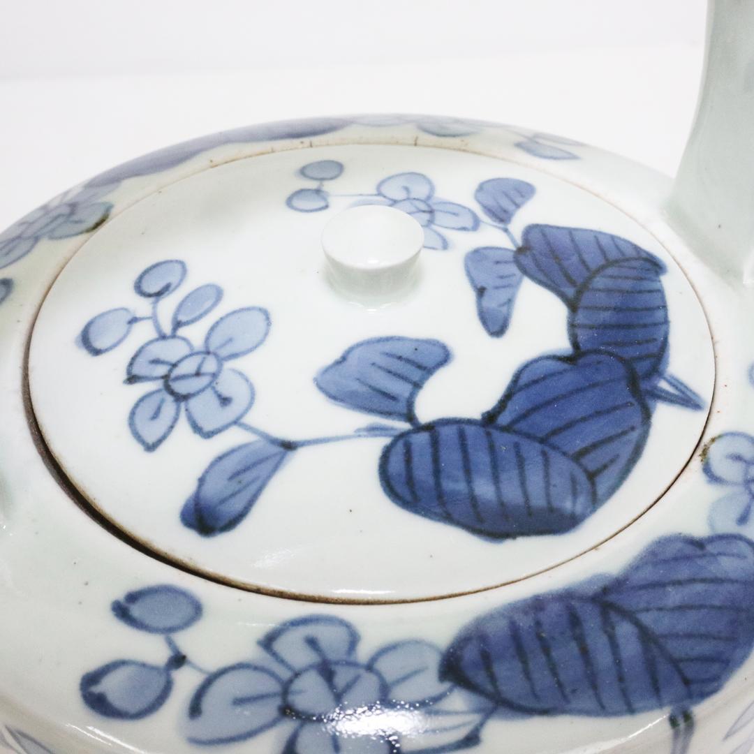 古伊万里 染付 花 蓮子 水注 銚子 酒器