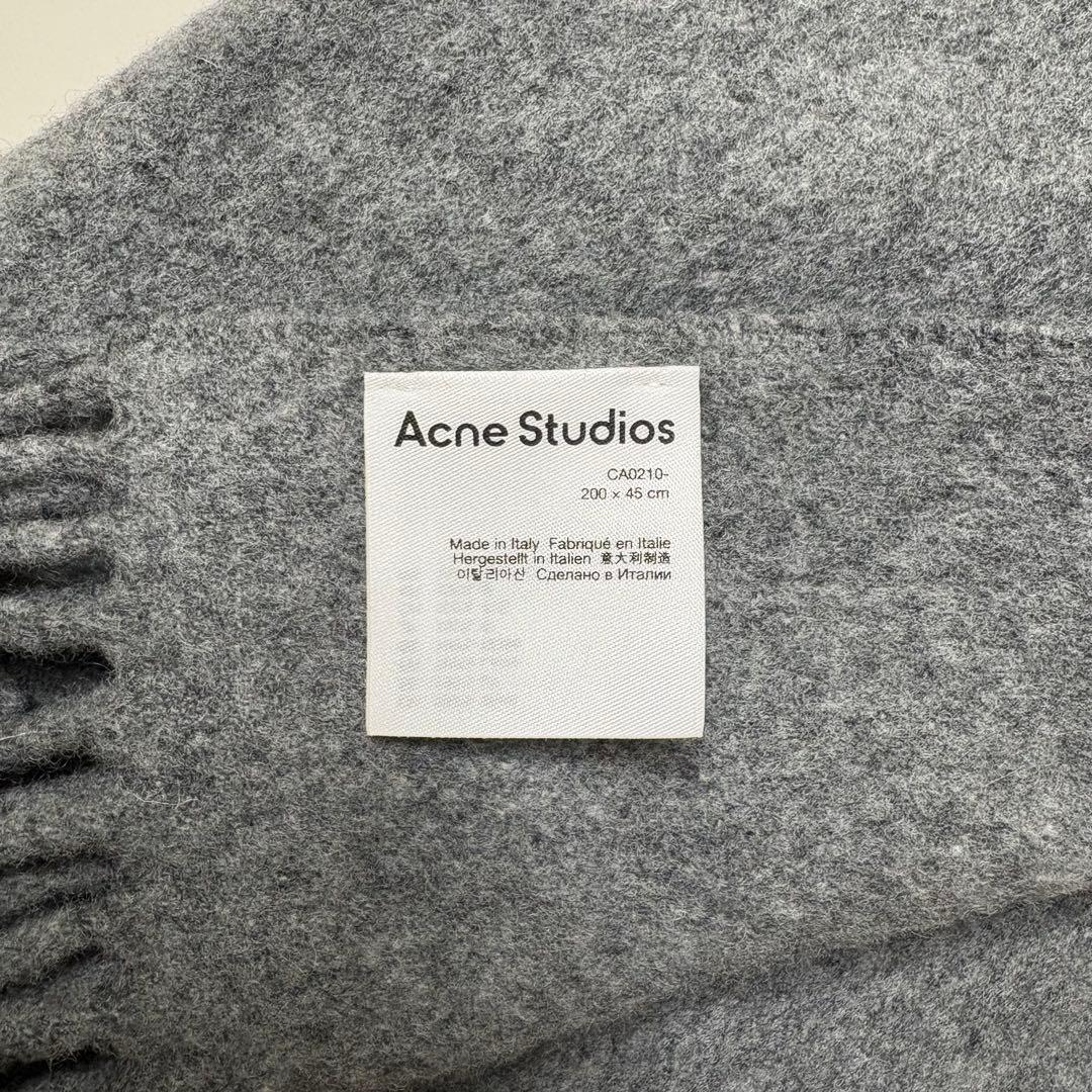 Acne Studios グレー マフラー ウール - メルカリ