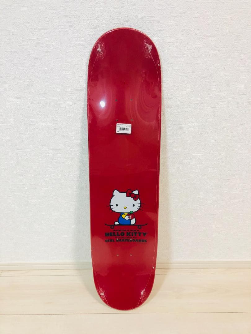 台湾製無地黒デッキテープ付き ガール　Girl 8.0デッキ ハローキティ