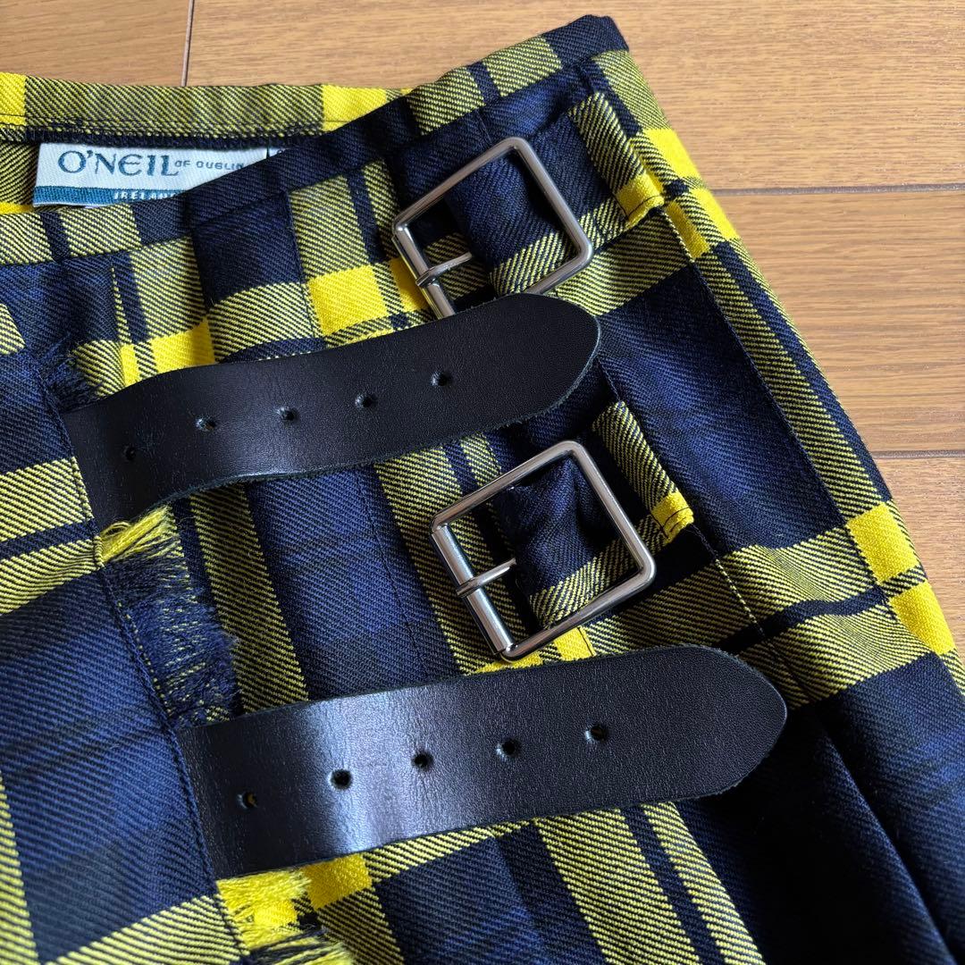 O'NEIL of DUBLIN ウーステッドウールキルトスカート　サイズGB8