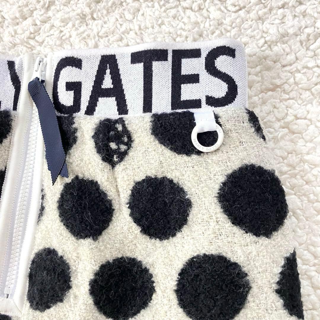 【新品】パーリーゲイツ　中綿リングチェックスカート BIGドット柄　0