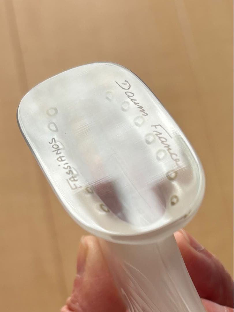 Daum ドーム フランス製 ガラスの置物 白