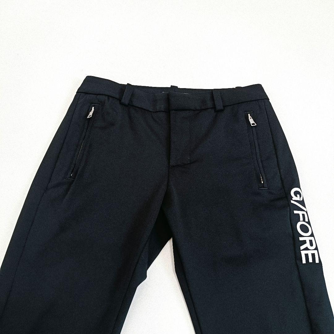 G/FORE ジーフォア ロゴ入り スリムフィットパンツ 36 黒 ブラック