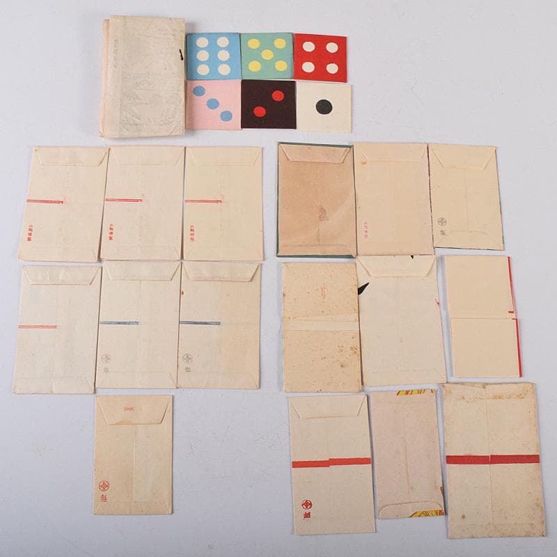 大正～昭和初期 木版画 古い御祝儀袋 ポチ袋 111枚まとめて 8719