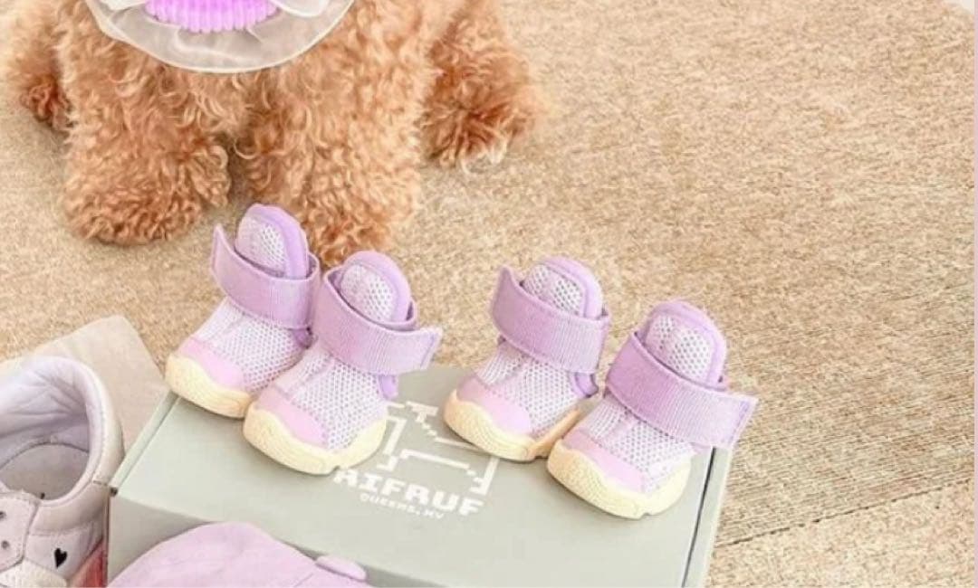 RIFRUF 犬用靴 パープル サイズ0 リフラフドッグシューズ