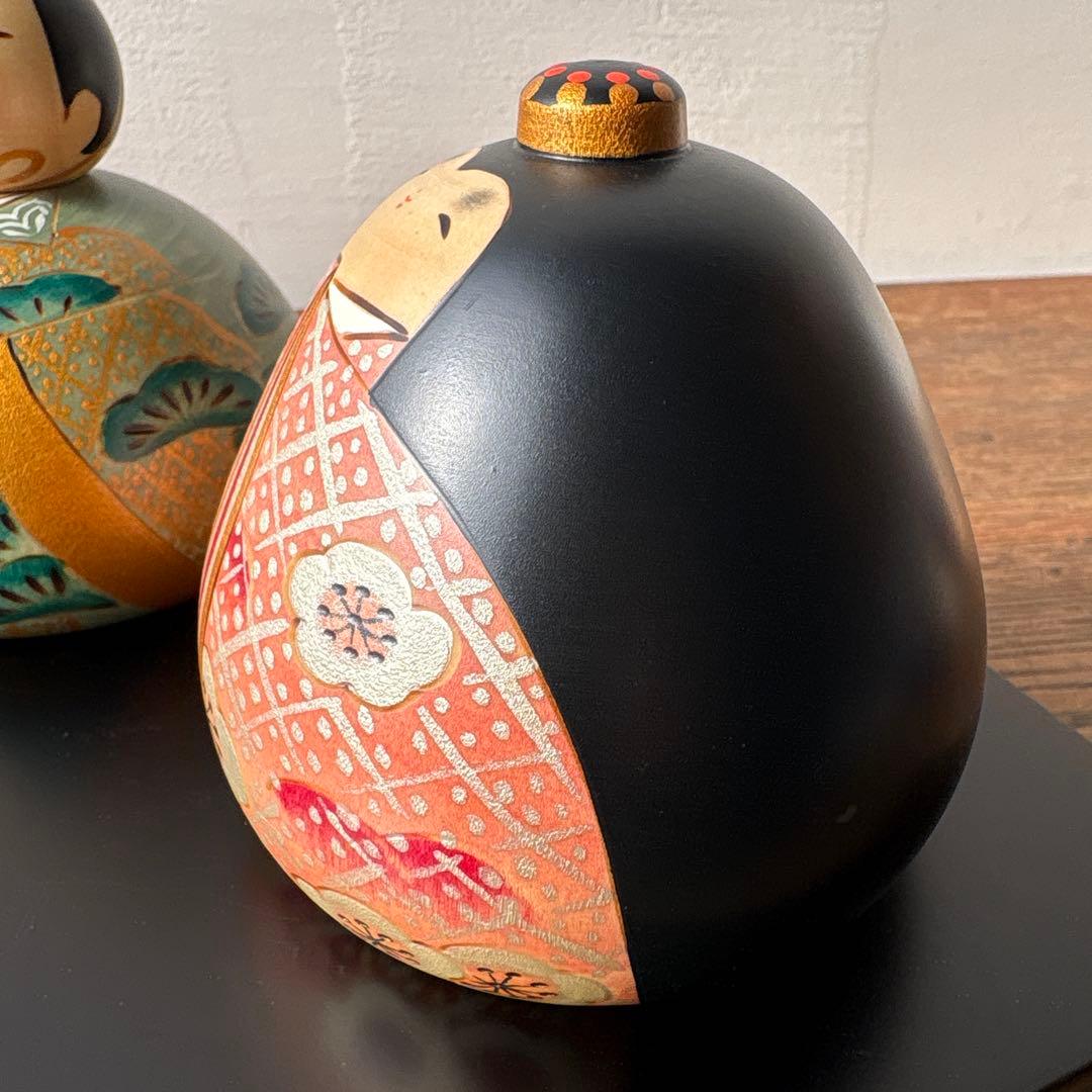 卯三郎こけし お雛さまこけし 平安 ひな祭り 木製 松竹梅