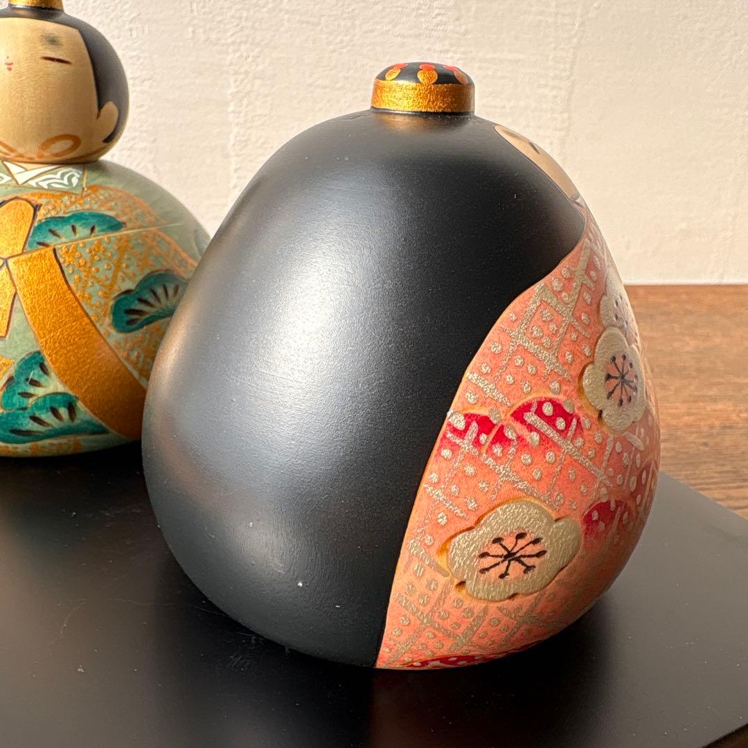 卯三郎こけし お雛さまこけし 平安 ひな祭り 木製 松竹梅