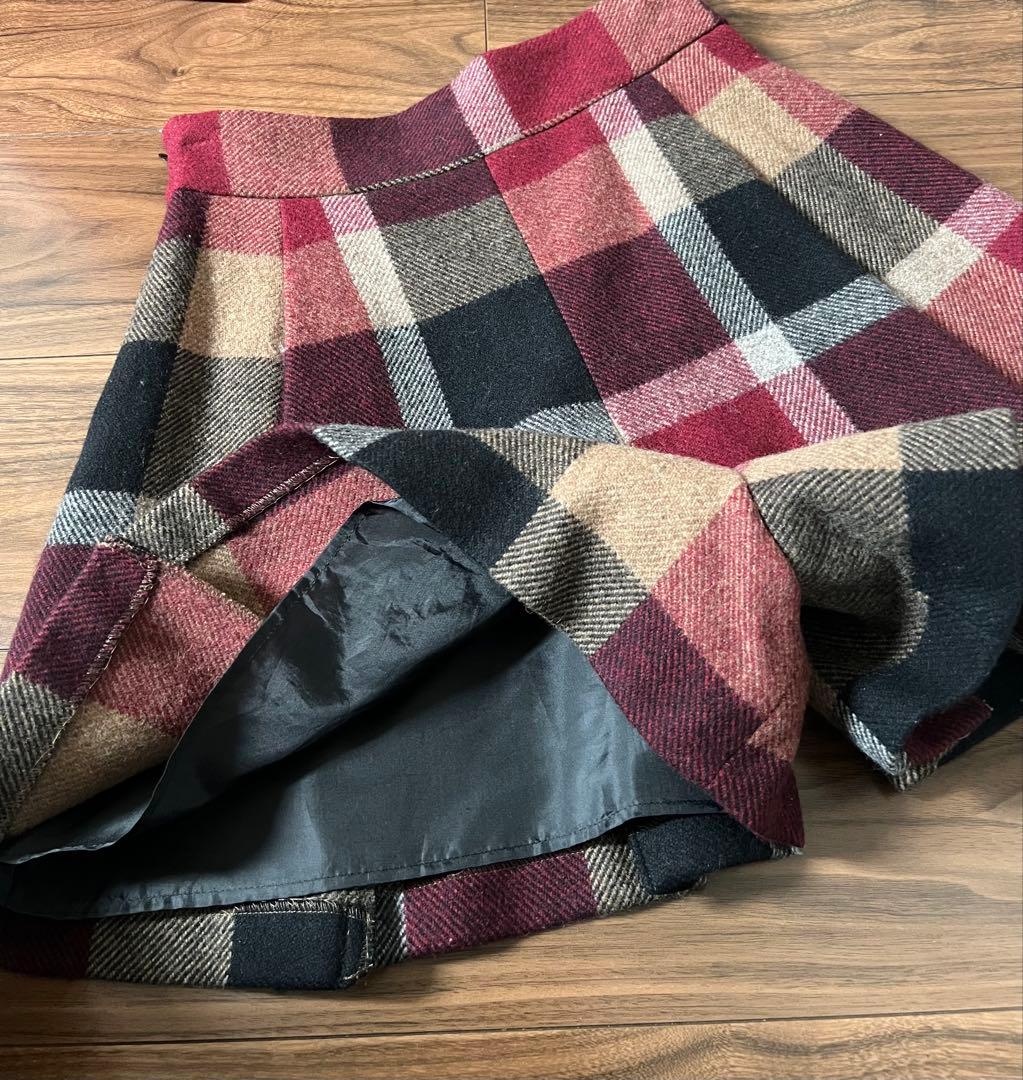 【美品】BLUE LABEL クレストブリッジチェック　キュロット 36