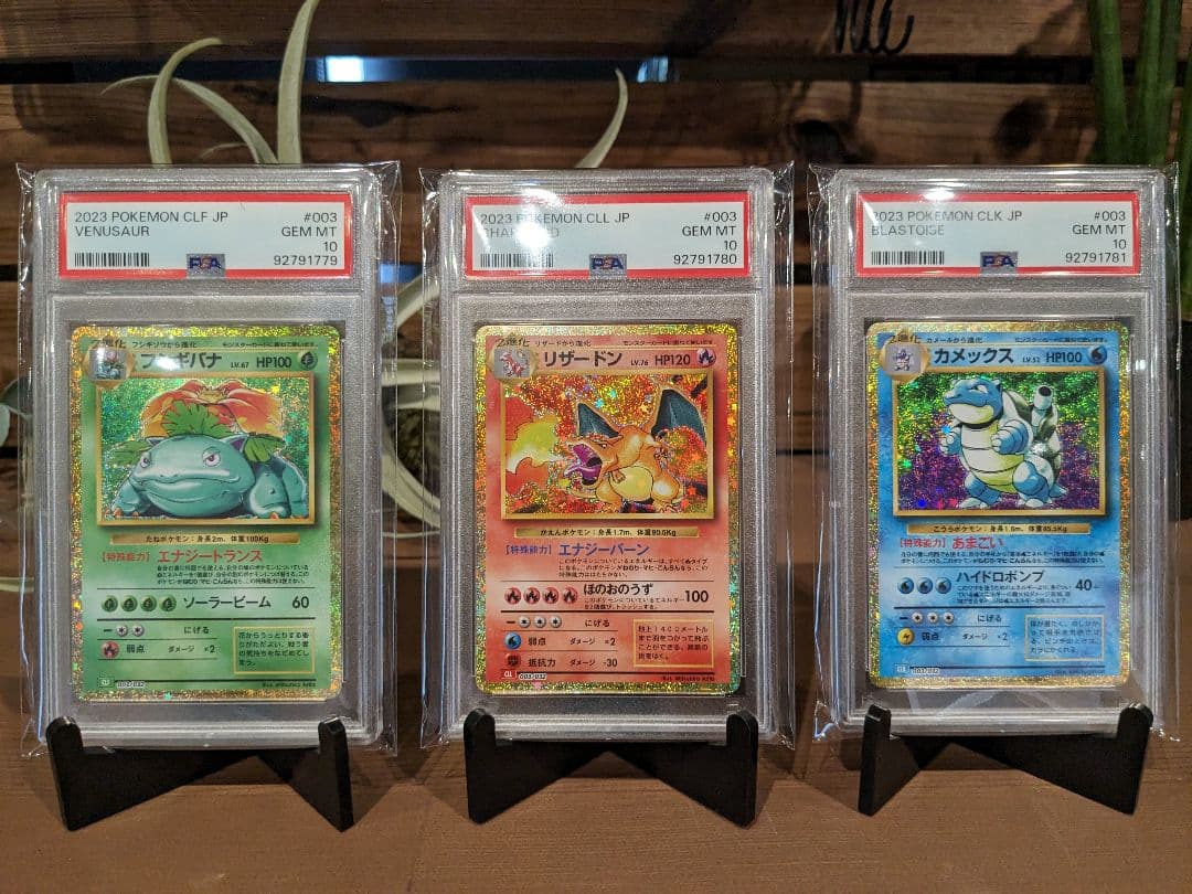 classic 御三家リザードンカメックスフシギバナ連番PSA10