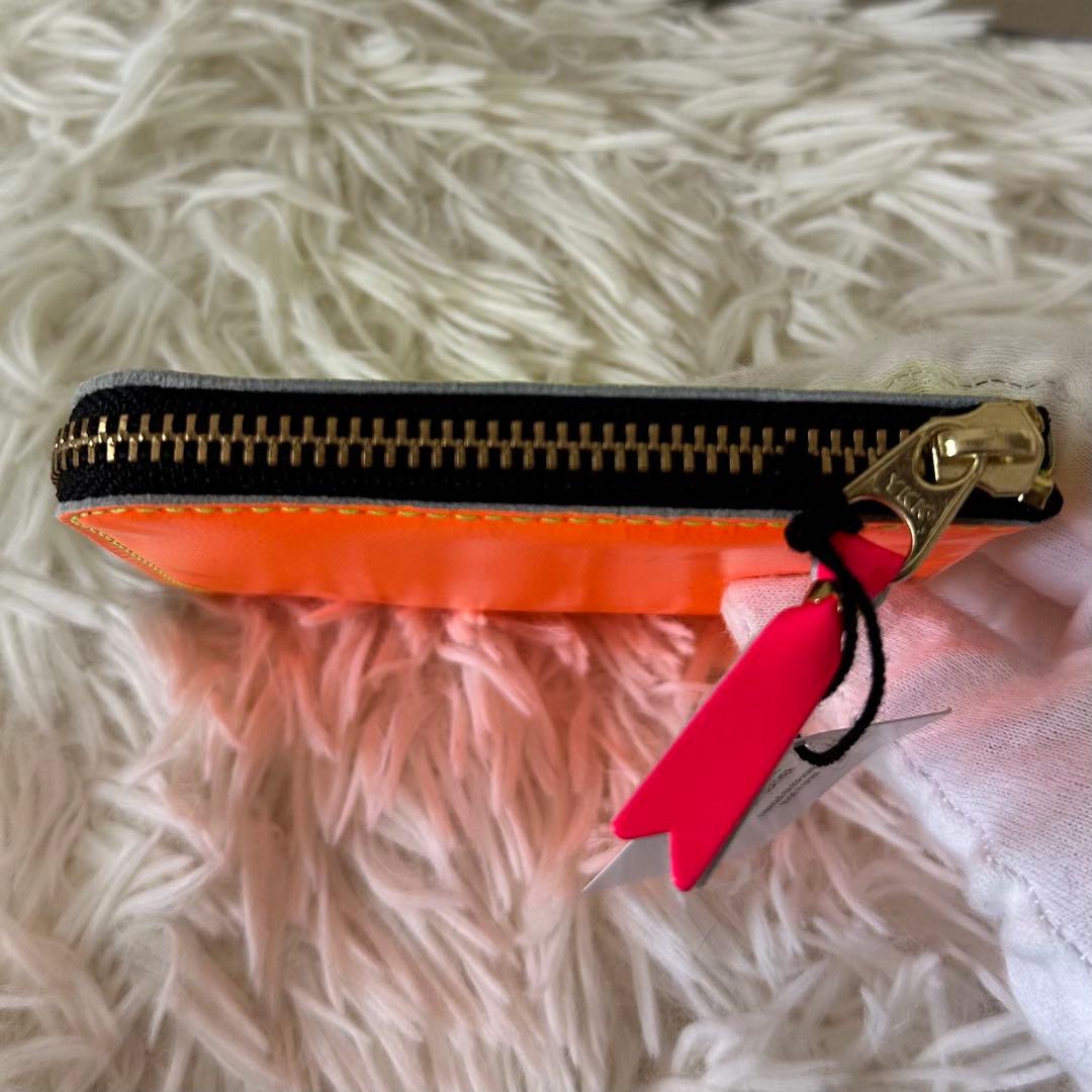 値下げ タグ 箱付 コムデギャルソン ミニ財布 蛍光色 ウォレット ケース