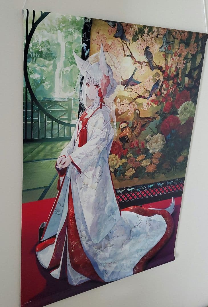 藤ちょこ 絵師100人展 シルキースエードB1タペストリー 『狐の嫁入り