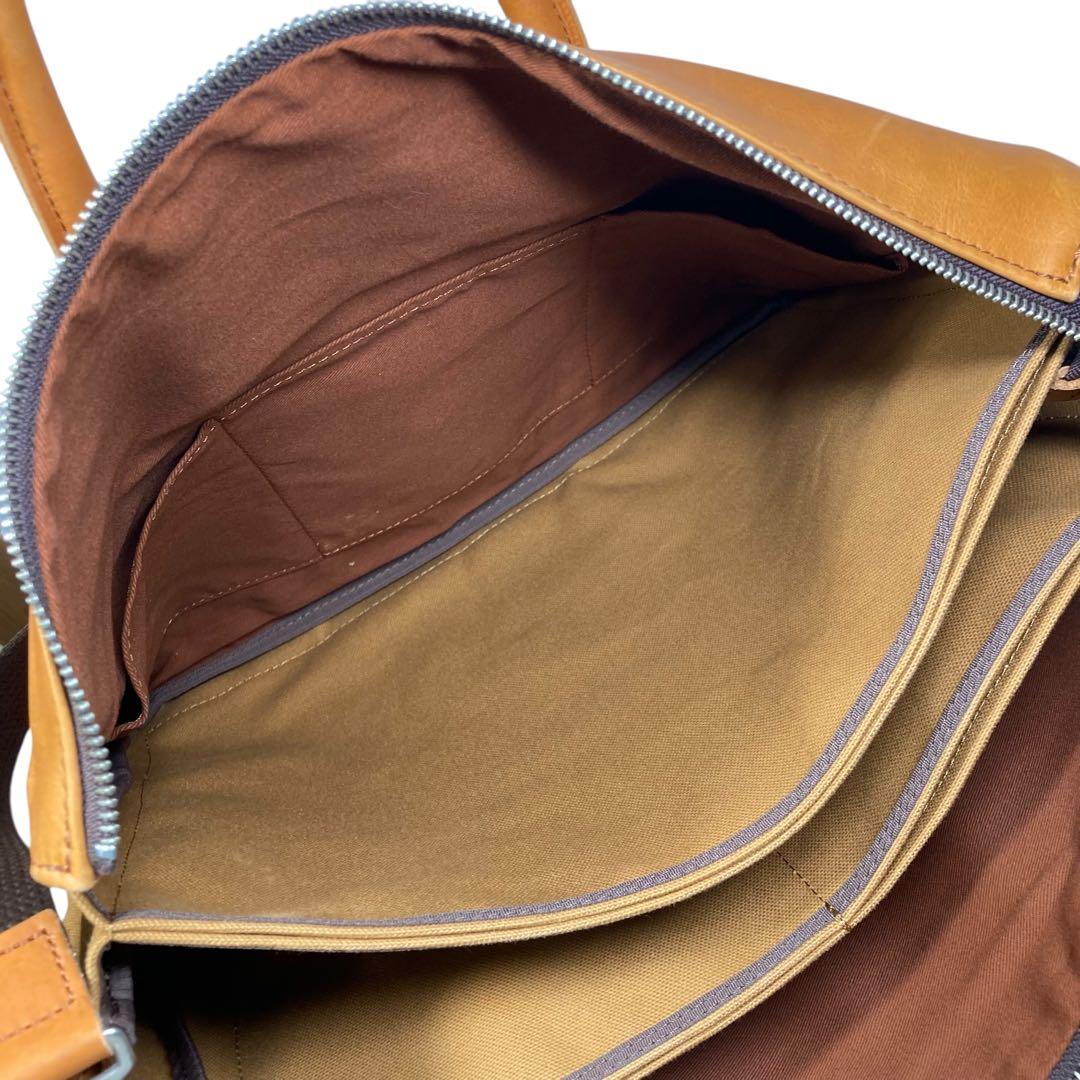 バギーポート 神戸 2way ビジネスバッグ 本革 帆布 A4 キャメル メンズ