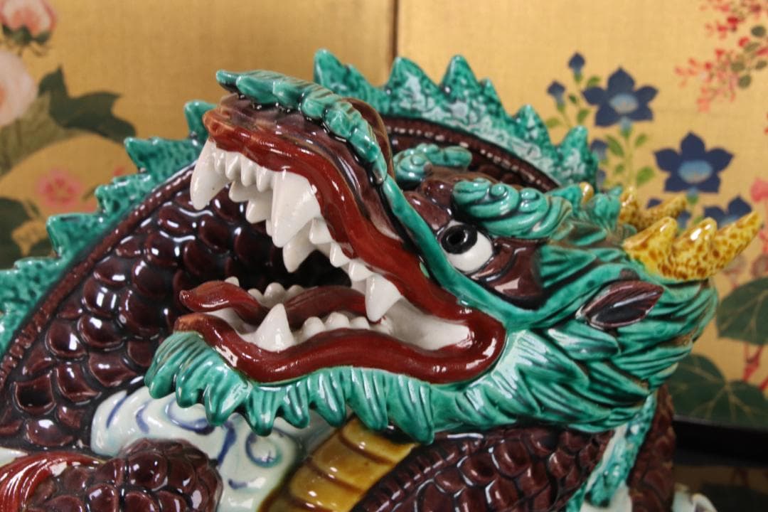 九谷焼 太吉 糠川清章 雲龍 干支 竜 置物 飾物 床飾り BE786 - メルカリ