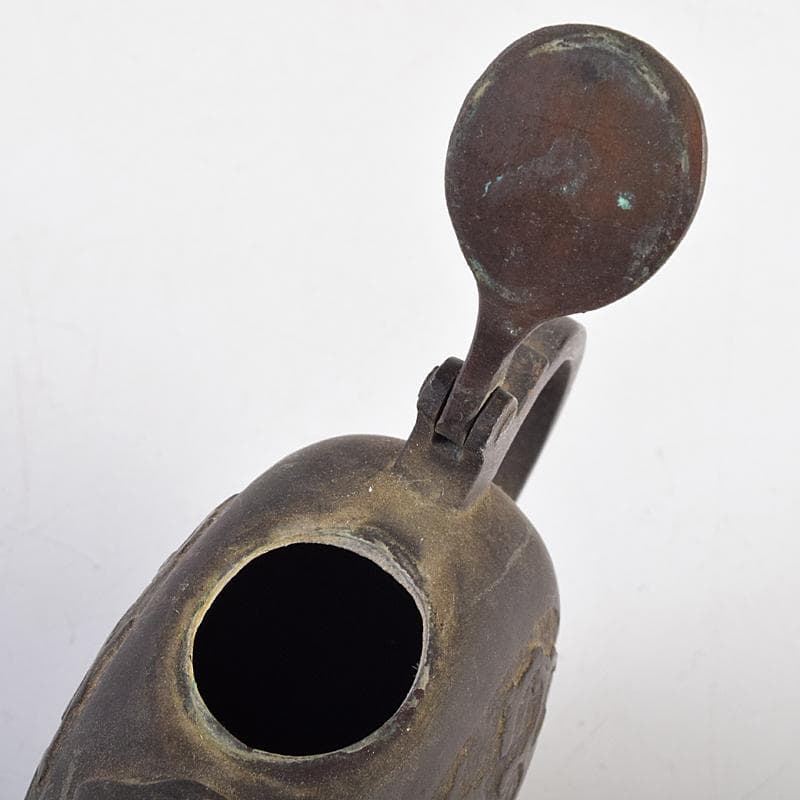 中国　古銅　獣口水滴　在銘　V　R9145