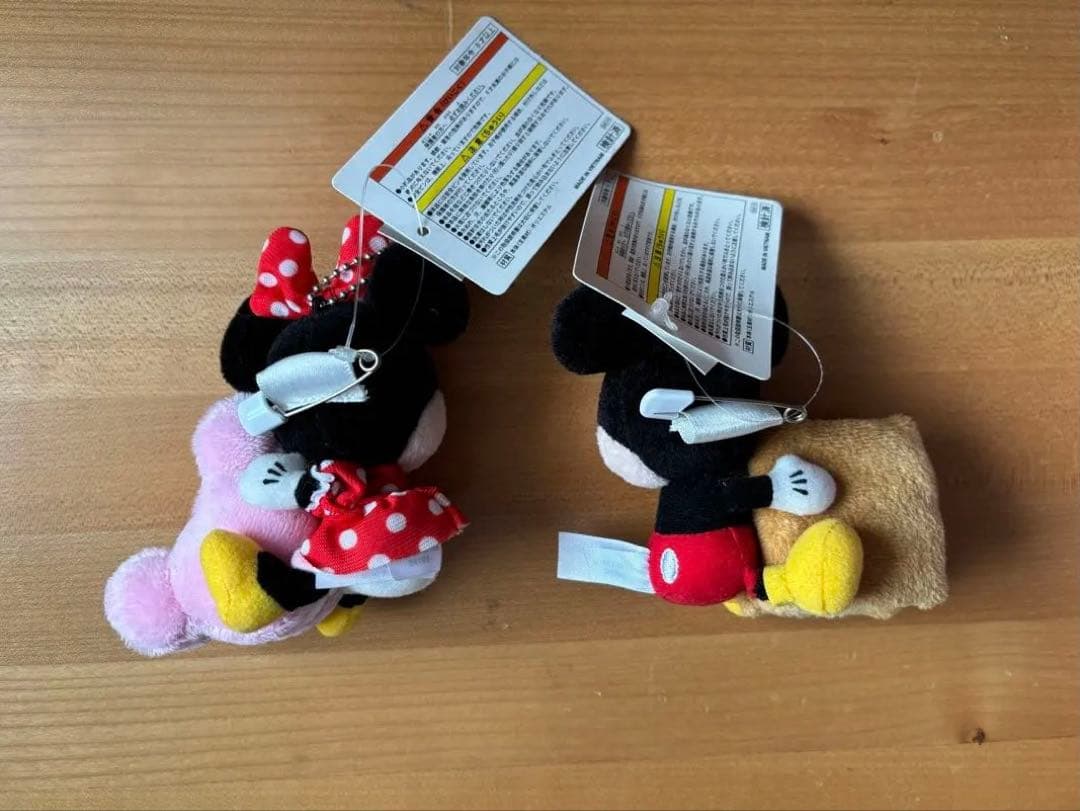 ミニーマウス ミッキーマウス キーチェーン付き ぬいぐるみ キーホルダー