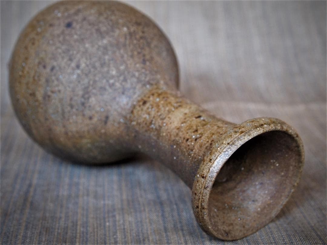 希少作☆中里隆【師：小山富士夫＆中里太郎右衛門】☆種子島花入☆共箱