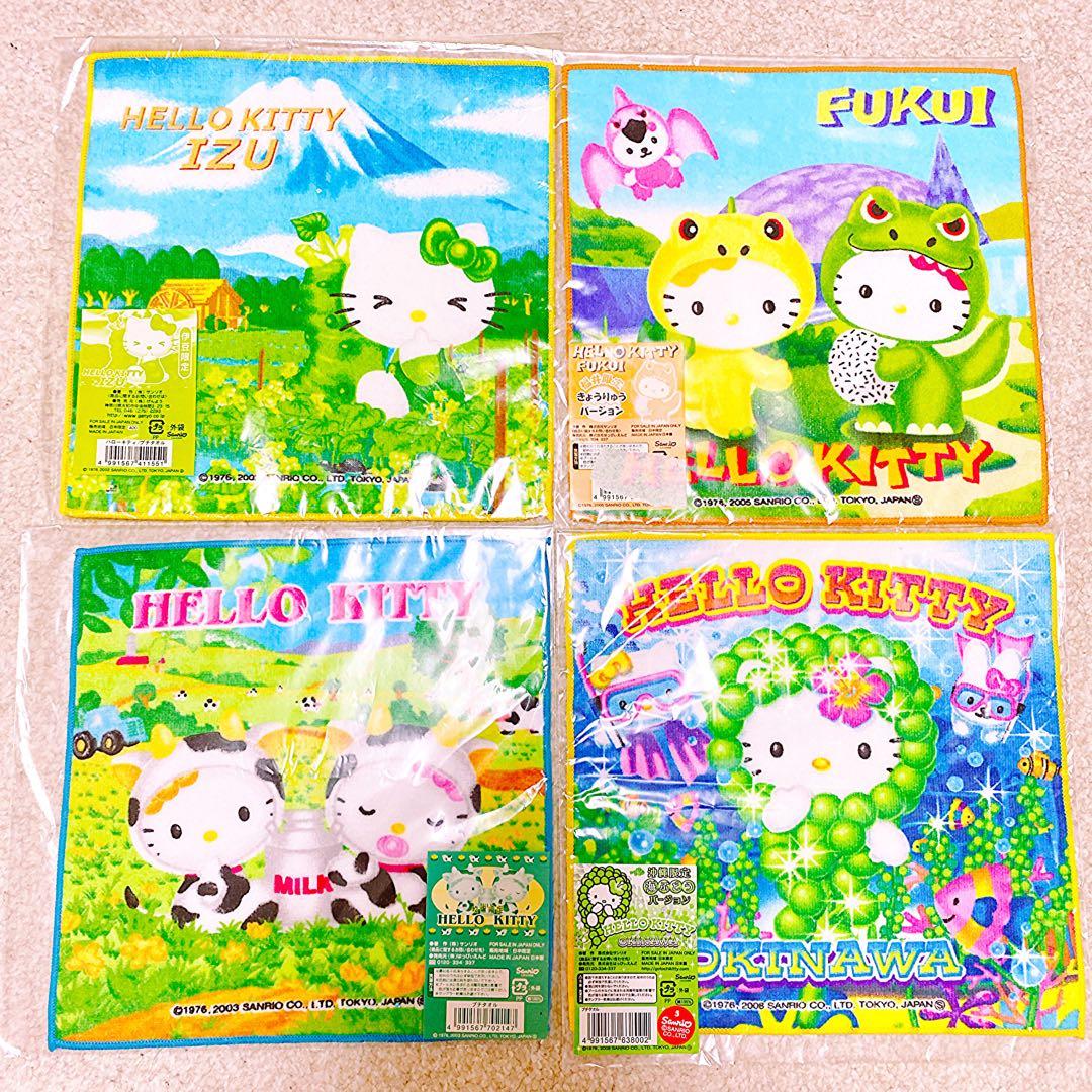 ハローキティ ご当地 プチタオル 新品 雪うさぎ クリオネ エンジェルキティ