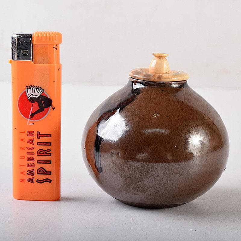 茶道具 尾戸焼 茄子茶入 仕覆付 時代箱 V 8195