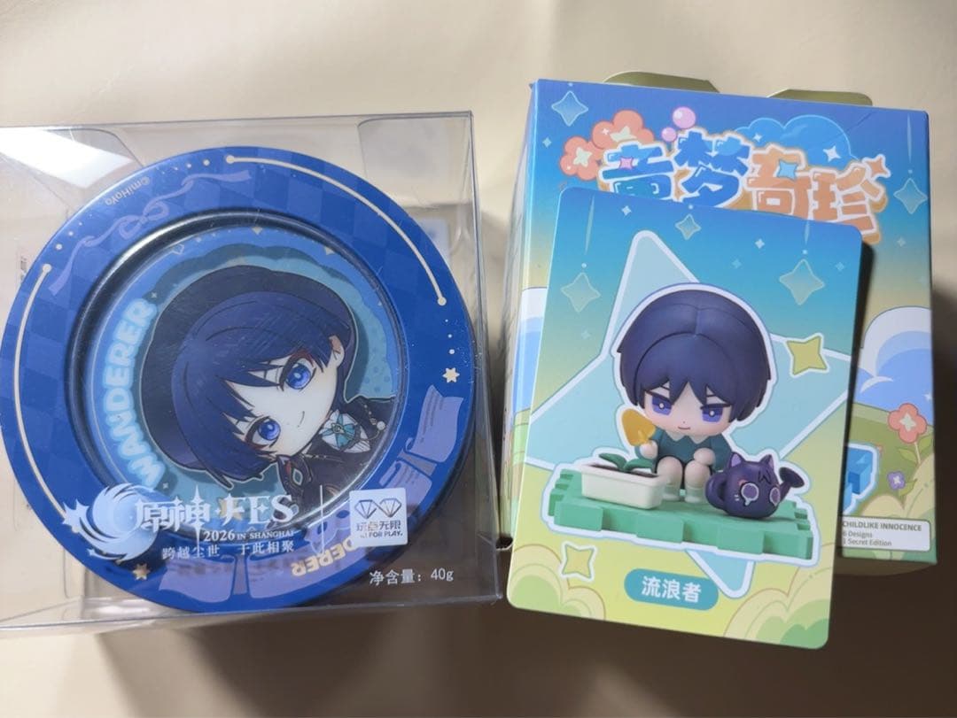 原神 Fes 放浪者 童夢奇珍フィギュア アクリルマグネットマシュマロ缶