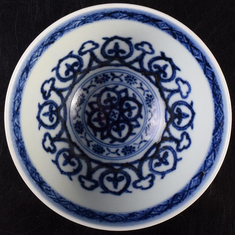 Big Chef　中国　大明宣徳年製　青花蓮子碗　C　7759E