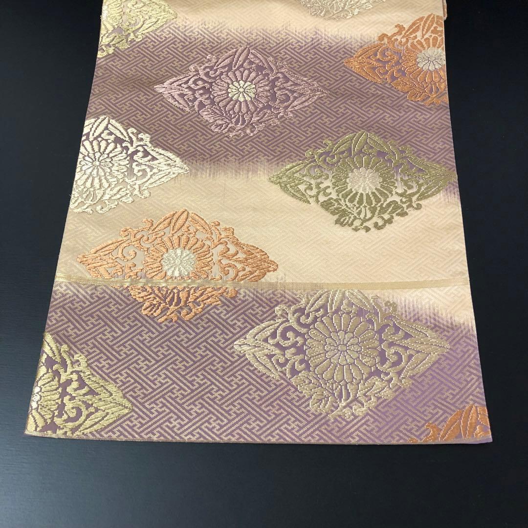 SO-760 袋帯 六通 正絹 紗綾形 花菱 グラデーション フォーマル - メルカリ