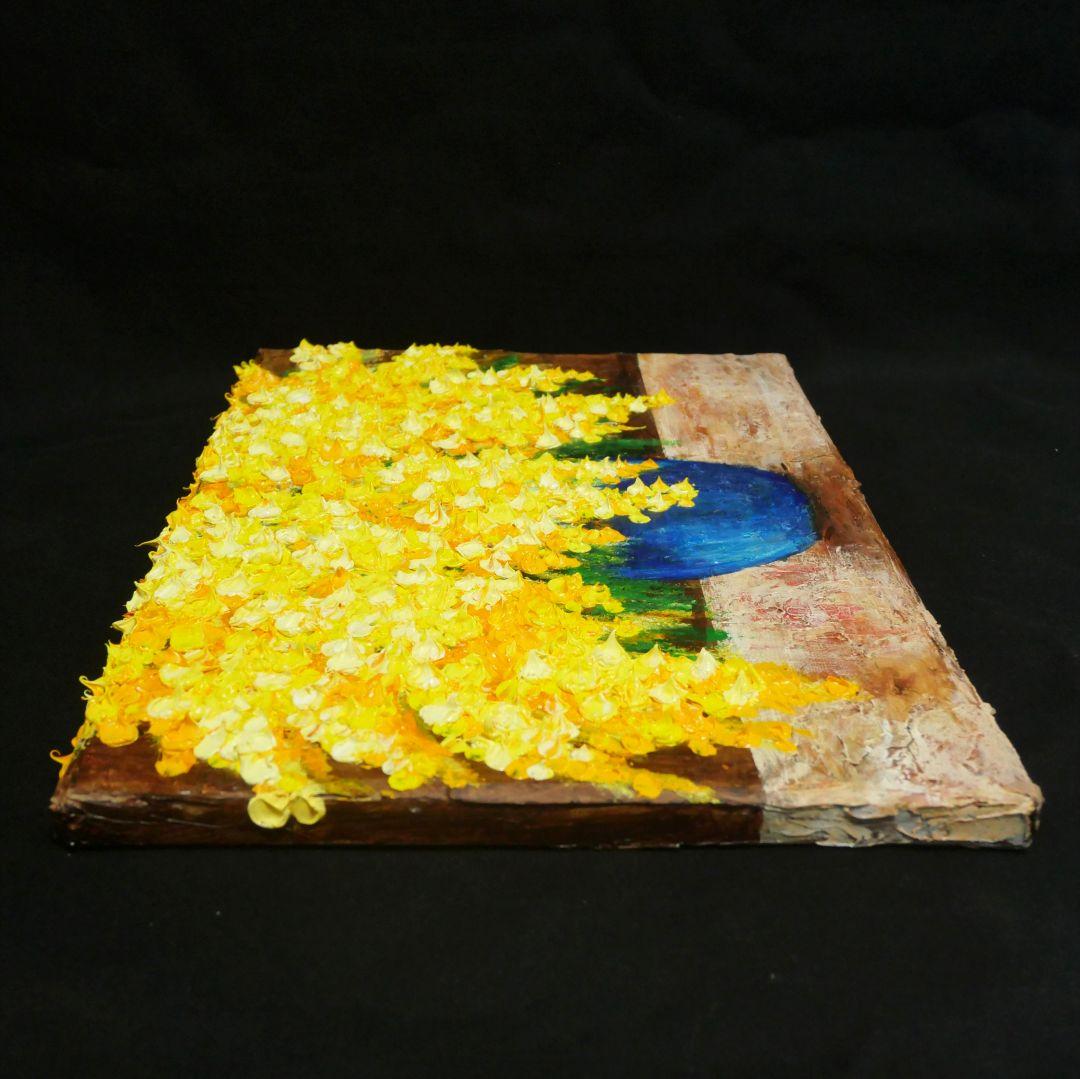 油絵 油彩 油彩画 絵 絵画 【ミモザ】F4号 - メルカリ
