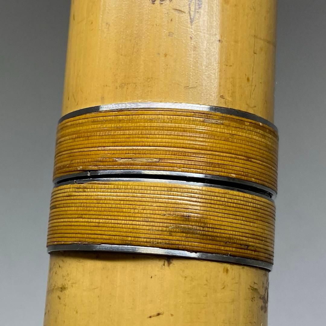 鳳舟在銘 銀三線尺八 約49cm 東N7-1026①