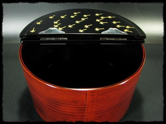 玄々斎好 浦千鳥 銀富士 金具 水指 久世宗博 茶道具 f145