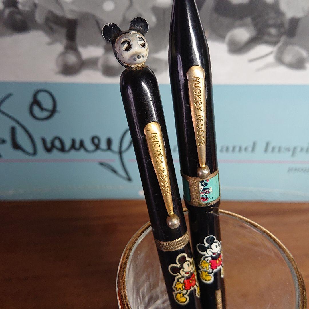 ディズニー【ミッキーマウス】ヴィンテージ 万年筆&シャープペンシル