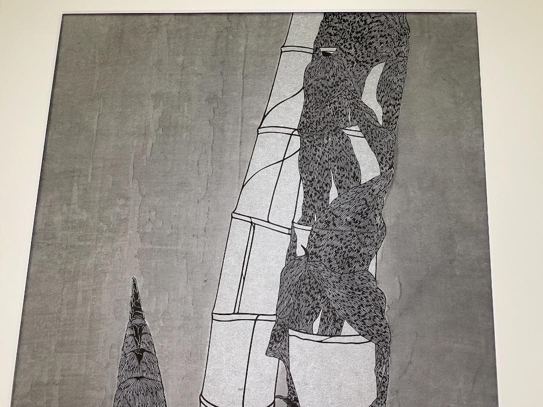 引き取り限定 田中清 版画 Bamboo