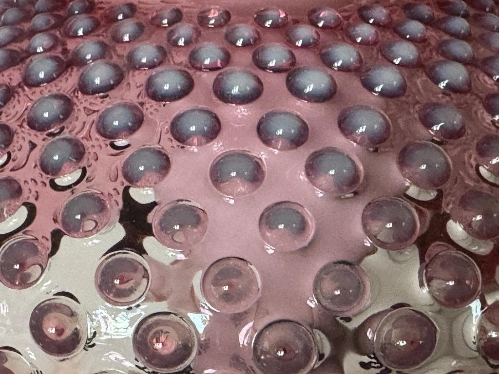 フェントン ホブネイル クランベリー オパールセント ランプスタンド