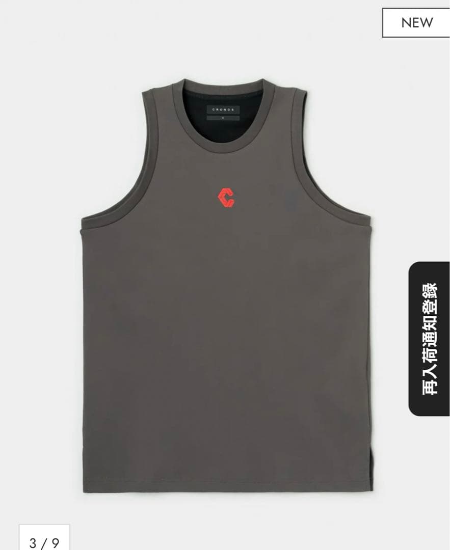 新品即完】CRONOS REFLECT LINE SLEEVELESS M 赤