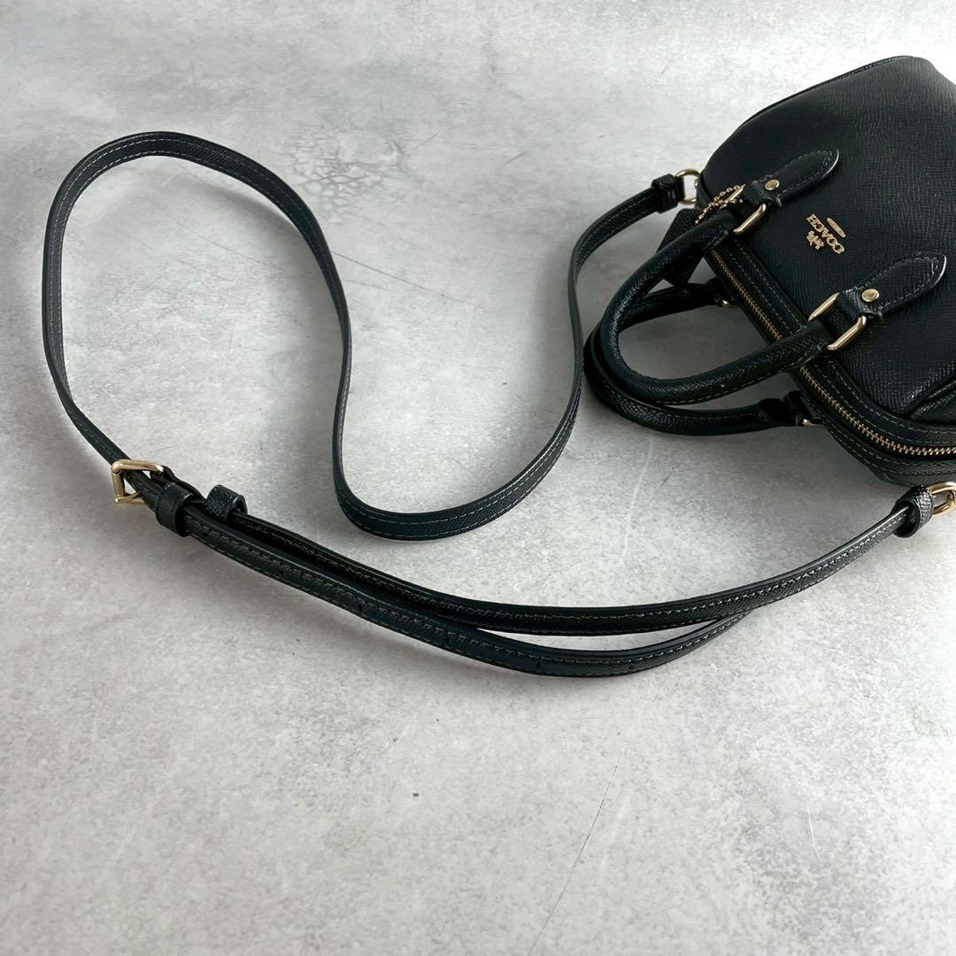 ✨極美品✨コーチ　 ミニ　ローアン　クロスボディバッグ　2way レザー　黒