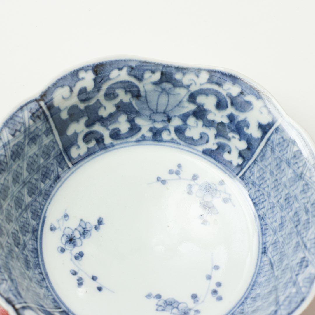 伊万里　古伊万里　江戸　中期　深皿　なます 皿　唐草　2客セット　金継ぎ　材料