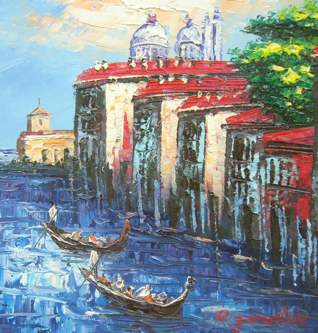 油彩画【breakfast】肉筆画直筆サインあり