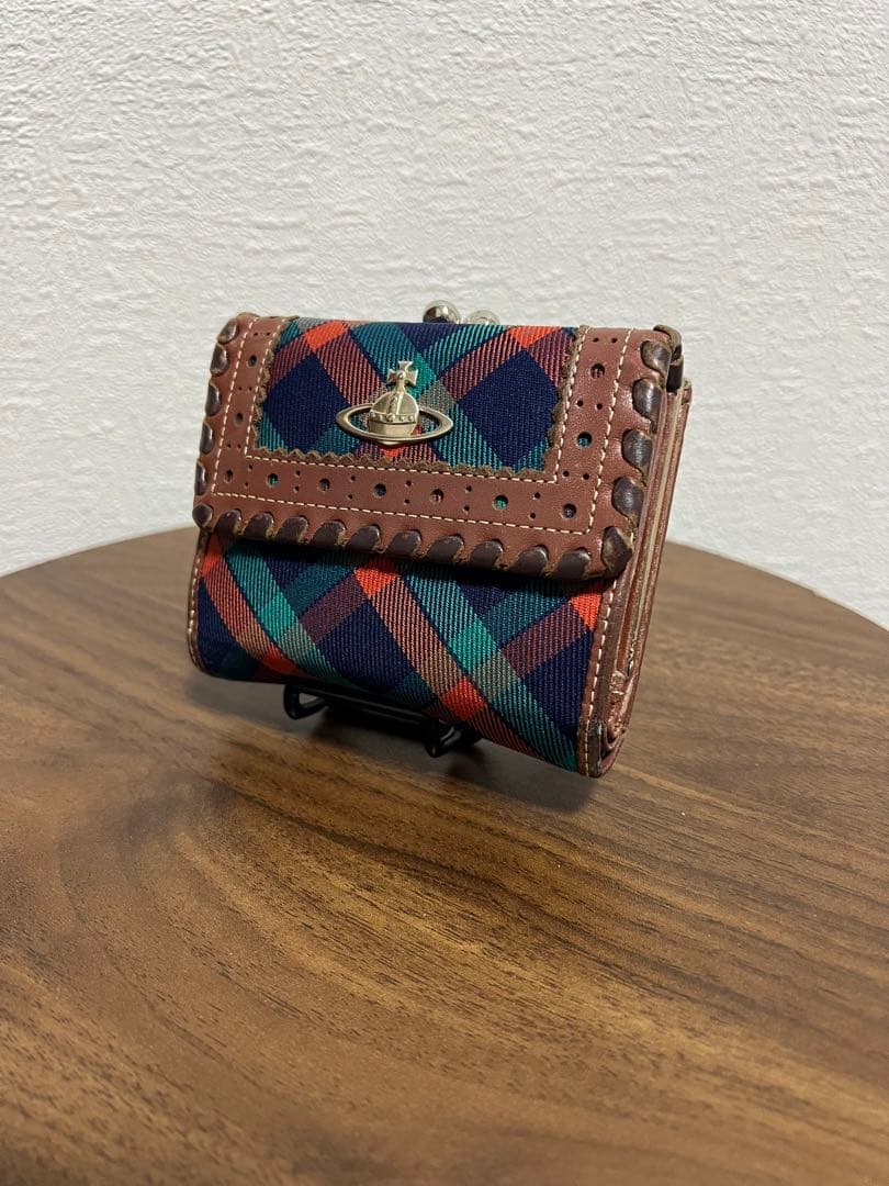 ヴィヴィアンウエストウッド 三つ折りがま口財布 希少カラー】Vivian