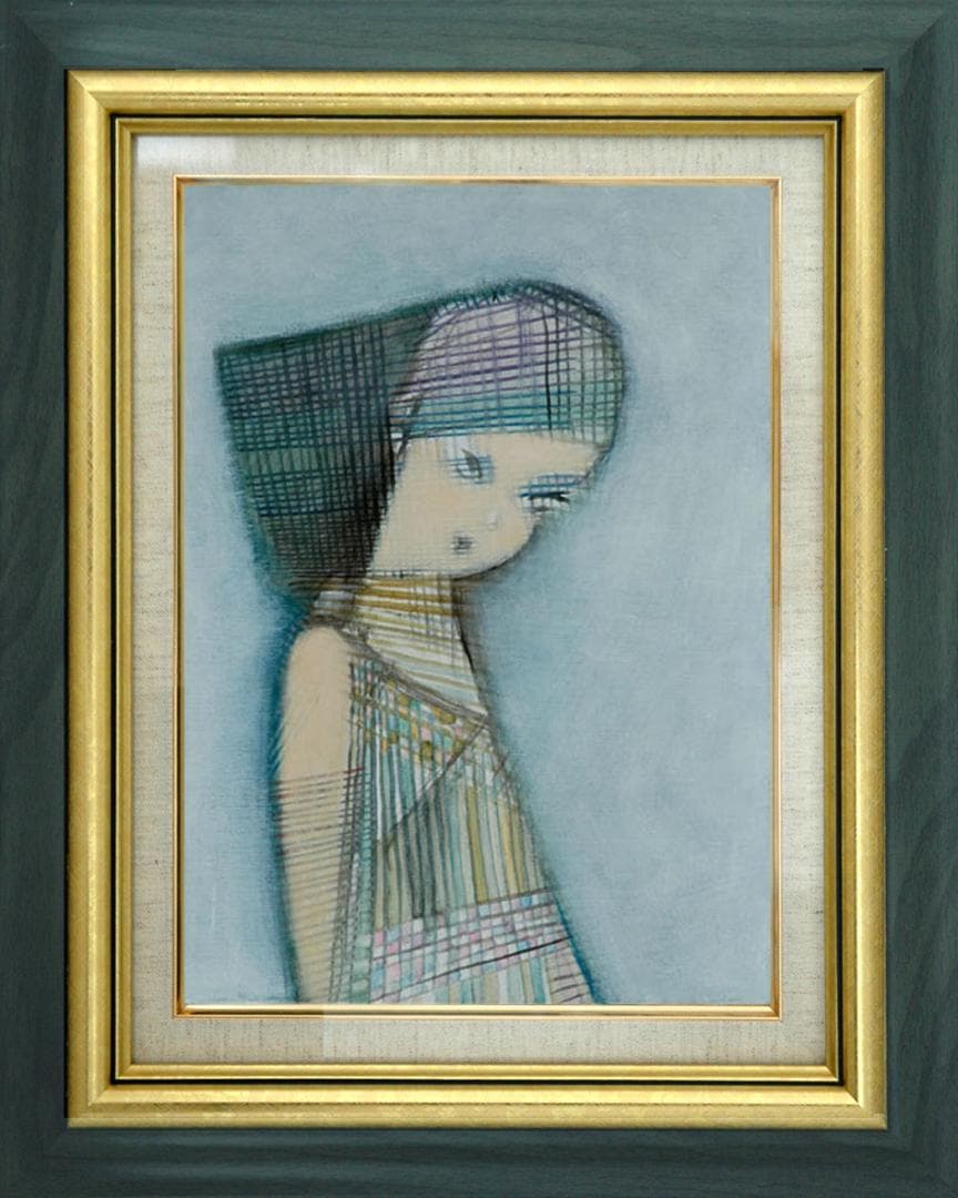 油絵 菅家令子 絵 絵画 インテリア F4-071312 人物 女性像