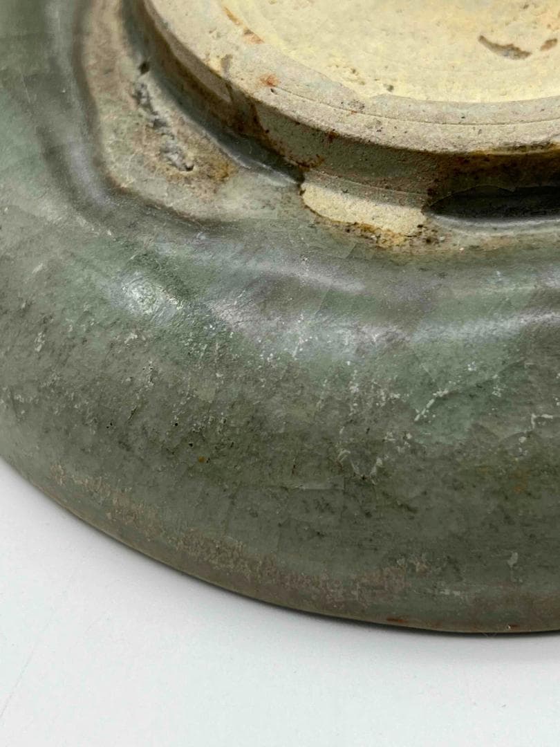 宋時代 青磁 龍泉窯花紋皿 青磁茶盤 希少貴重 鉢 茶碗 唐物(F-