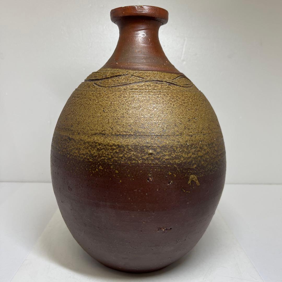 人間国宝 三代 徳田八十吉（正彦銘）碧明釉 壺 管理T272 三代徳田八十